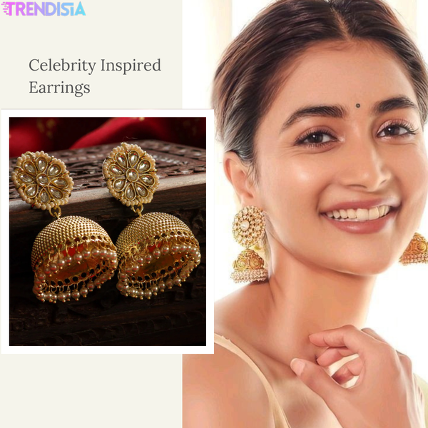 Gold-Plated Dome Shaped Handcrafted Jhumkas