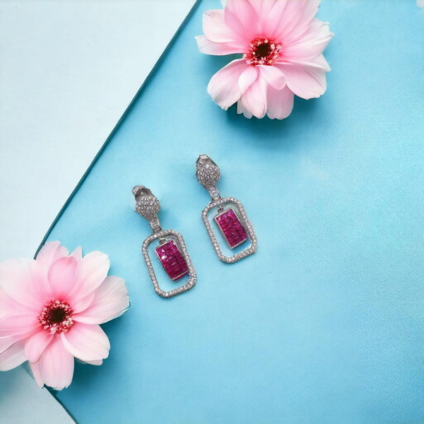 92.5 Sterling Silver Dangler Earrings - Trendisia