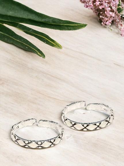 92.5 Sterling Silver Handcraft Toe ring - Trendisia