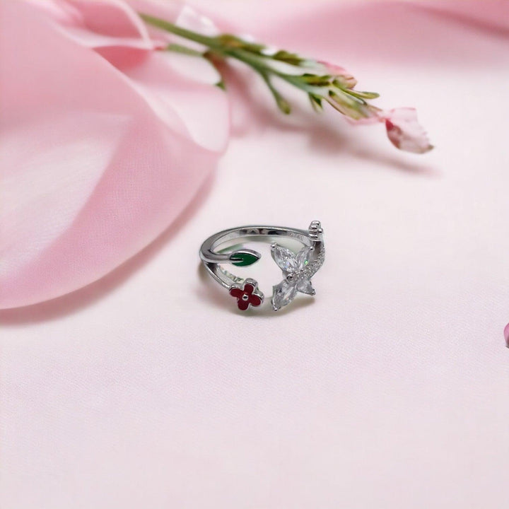 92.5 Sterling Silver Studs ring - Trendisia