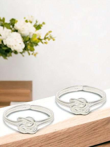 92.5 Sterling Silver Toe Rings Set of 2 - Trendisia