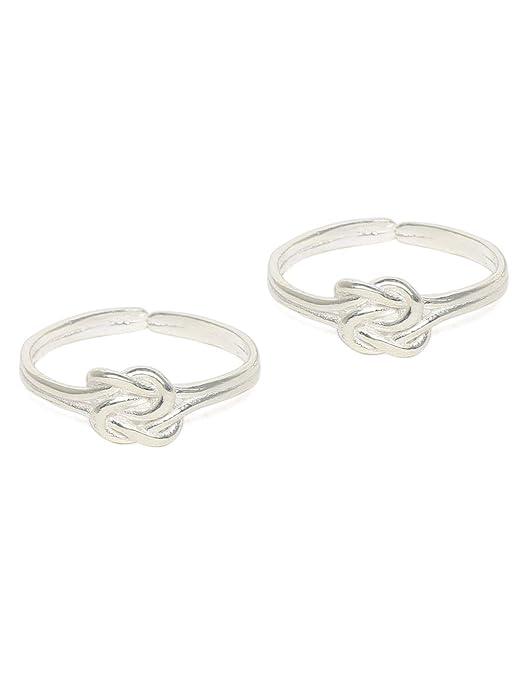 92.5 Sterling Silver Toe Rings Set of 2 - Trendisia