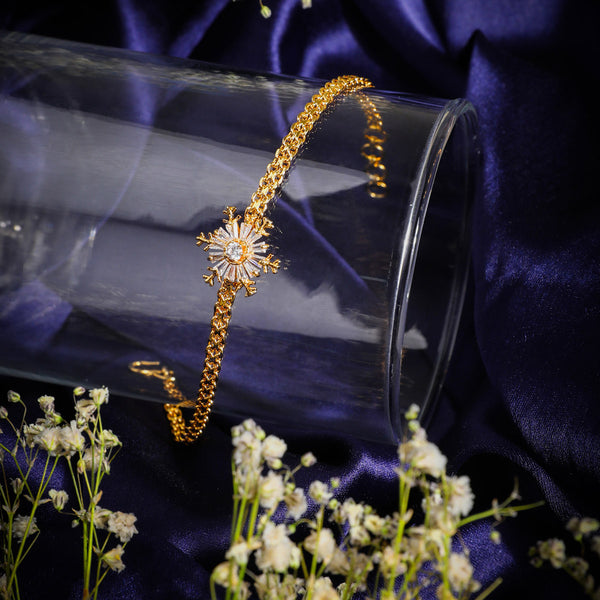 CZ Chain Bracelet | Gold‑Plated Starburst Sparkle