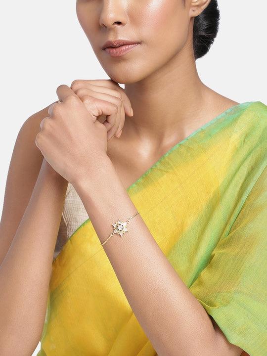 Gold Plated AD Adjustable Bracelet - Trendisia