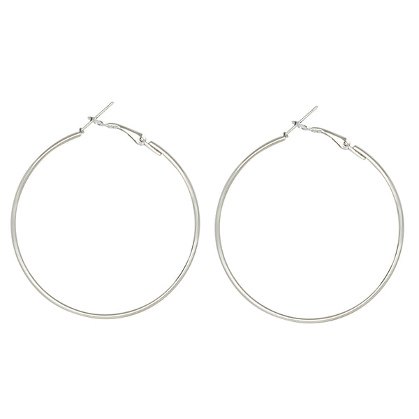 Sleek Silver Hoop Earrings | Minimalist Everyday Essential