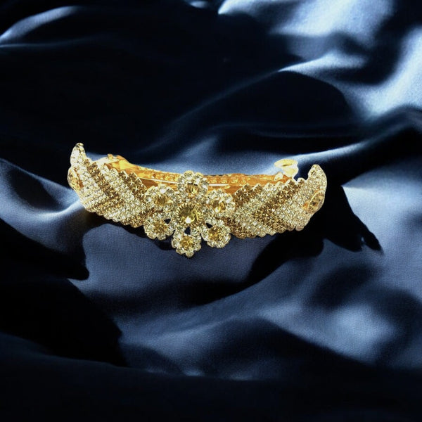Gold Plated Designer Hair Barrette Clip