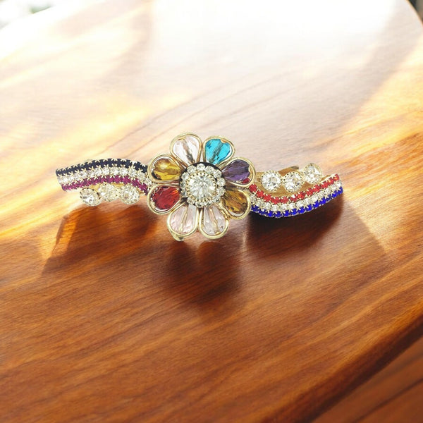 Designer studded back Hairclip, Hair Barrette