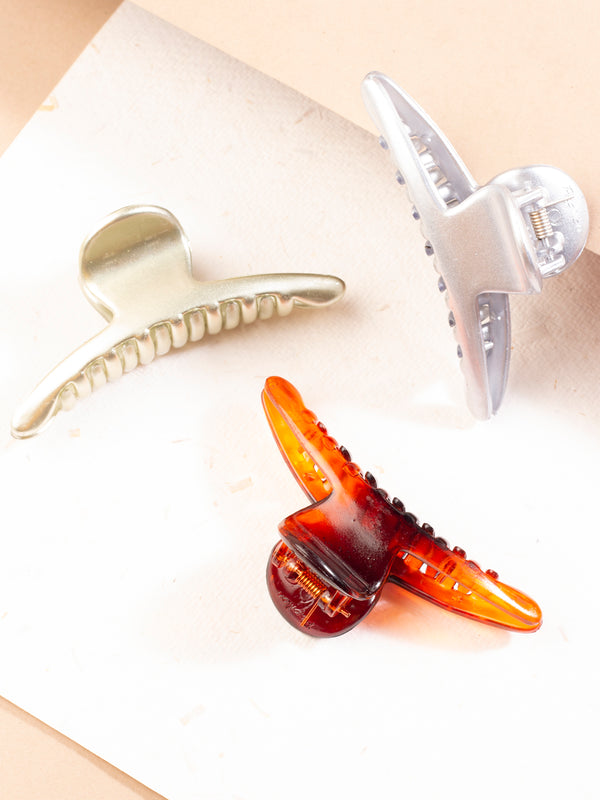 Pack Of 3 Claw Clip