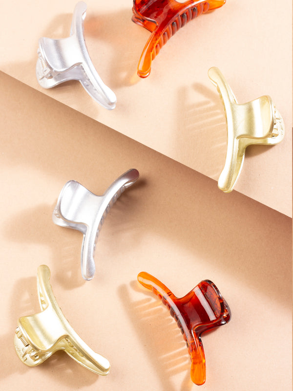 Pack Of 6 Acrylic Hair Clip