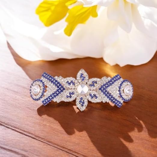 Designer Blue & White Hair Clip
