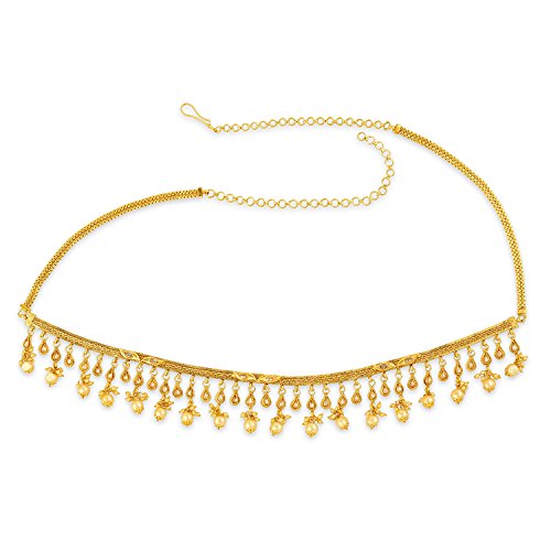 Gold Color Copper Royal Kamarband with Elegant Drops