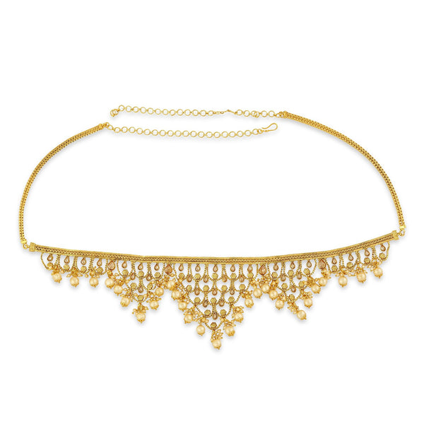 Gold Copper Royal Kamarband with Elegant Drops – Stylish T