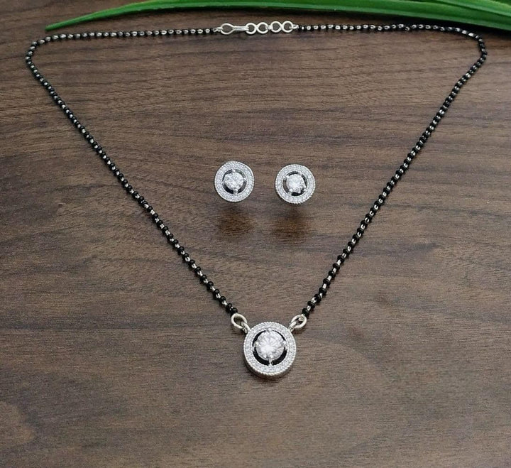 Brass Silver Plated Mangalsutra - Trendisia