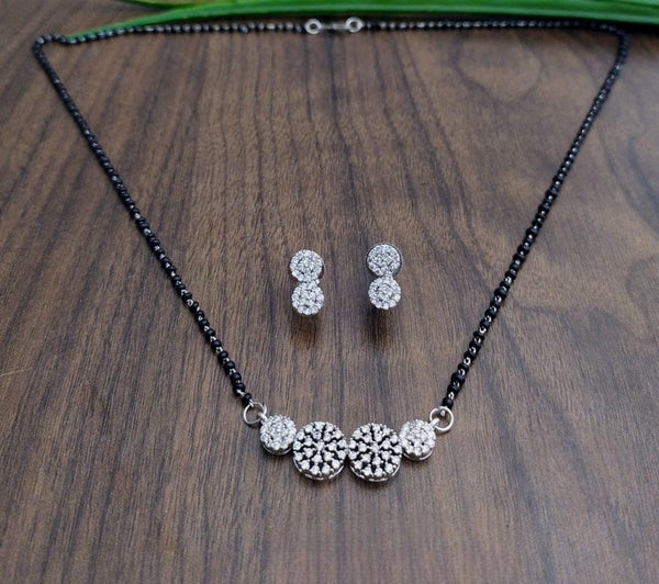 Brass Silver Plated Mangalsutra - Trendisia