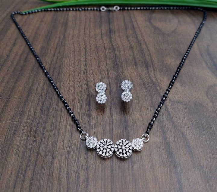 Brass Silver Plated Mangalsutra - Trendisia