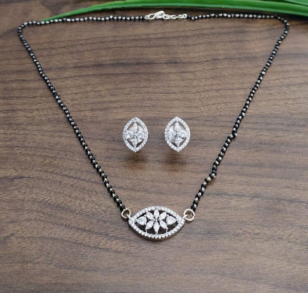 Brass Silver Plated Mangalsutra - Trendisia