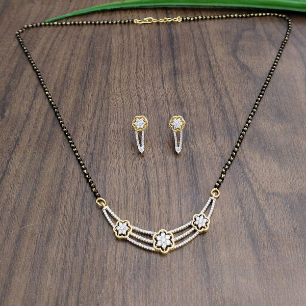 Brass Silver Plated Mangalsutra - Trendisia