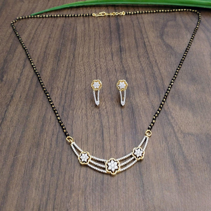Brass Silver Plated Mangalsutra - Trendisia