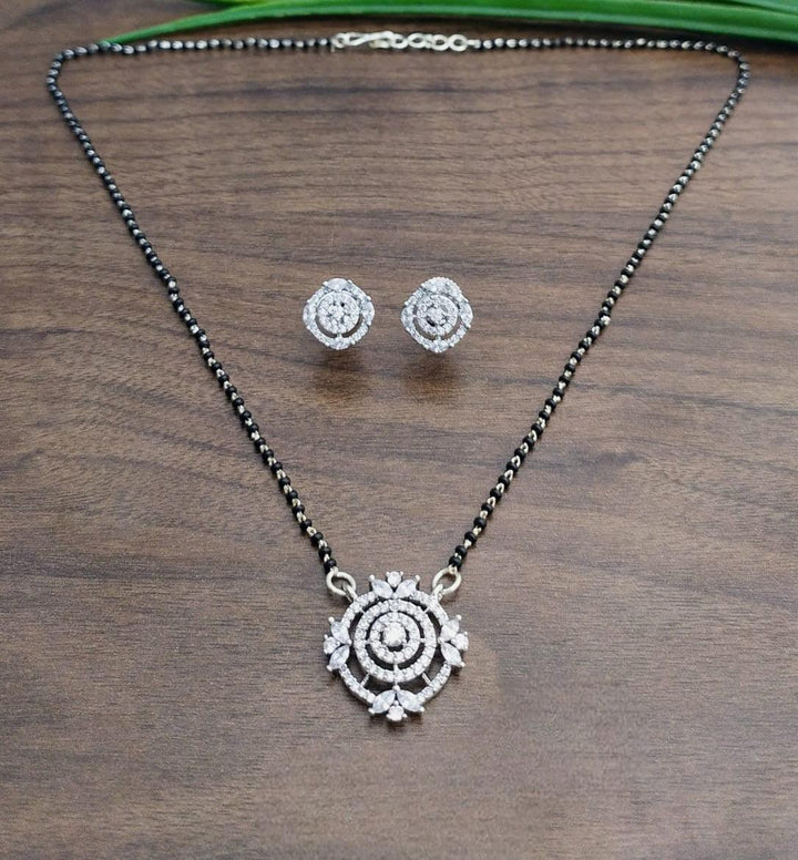 Brass Silver Plated Mangalsutra - Trendisia