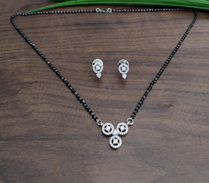 Brass Silver Plated Mangalsutra - Trendisia