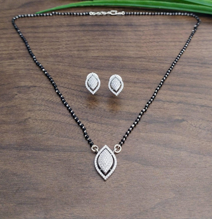 Brass Silver Plated Mangalsutra - Trendisia