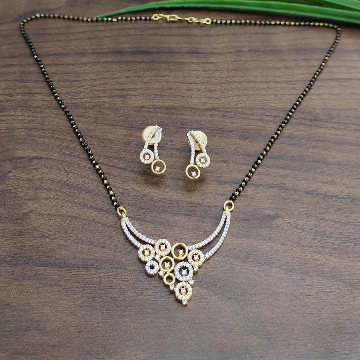 Brass Silver Plated Mangalsutra - Trendisia