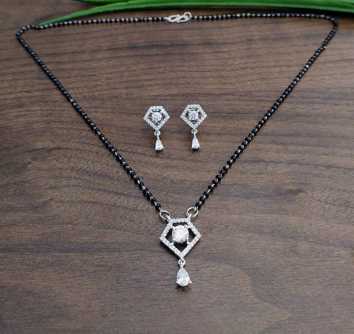 Brass Silver Plated Mangalsutra - Trendisia