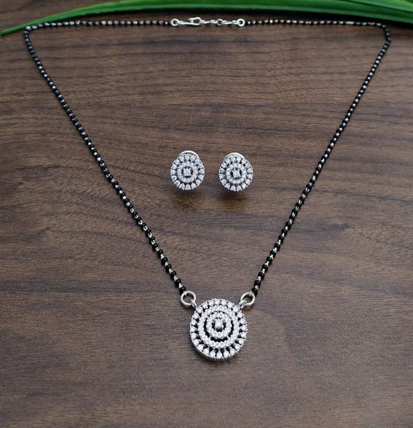 Brass Silver Plated Mangalsutra - Trendisia