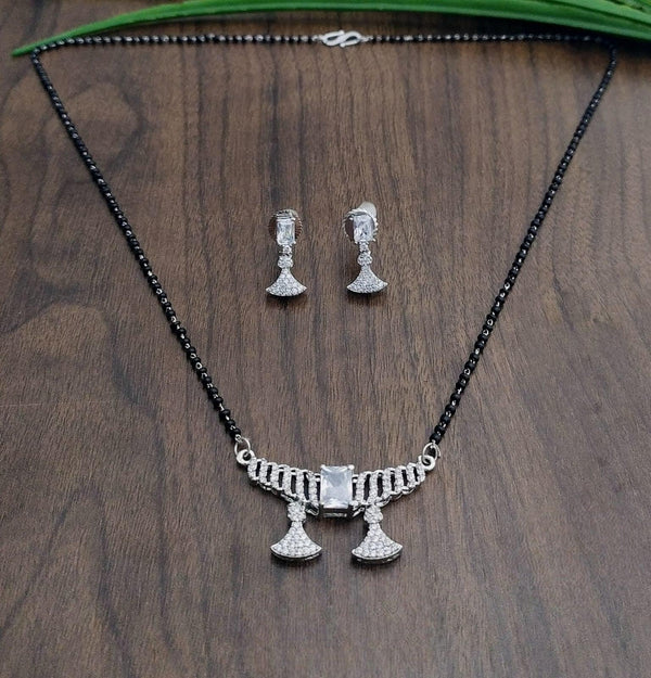 Brass Silver Plated Mangalsutra - Trendisia