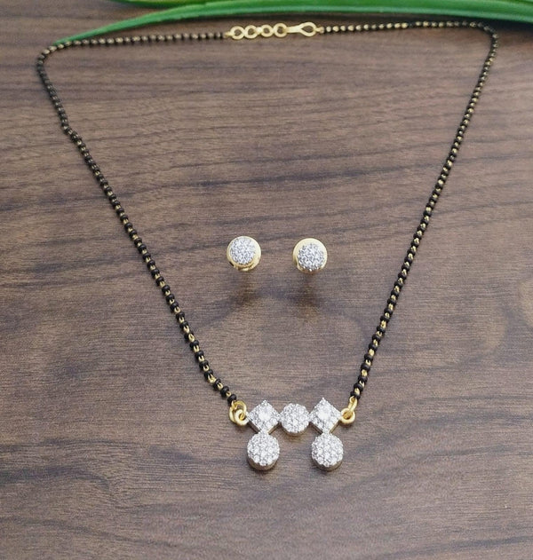 Brass Silver Plated Mangalsutra - Trendisia