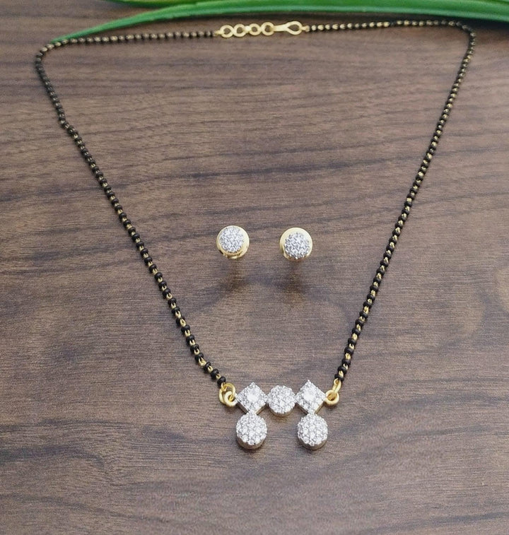 Brass Silver Plated Mangalsutra - Trendisia