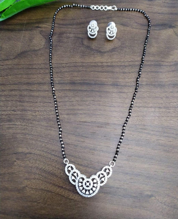 Brass Silver Plated Mangalsutra - Trendisia