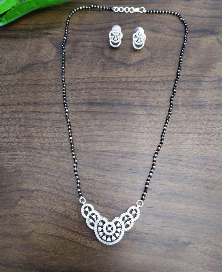 Brass Silver Plated Mangalsutra - Trendisia