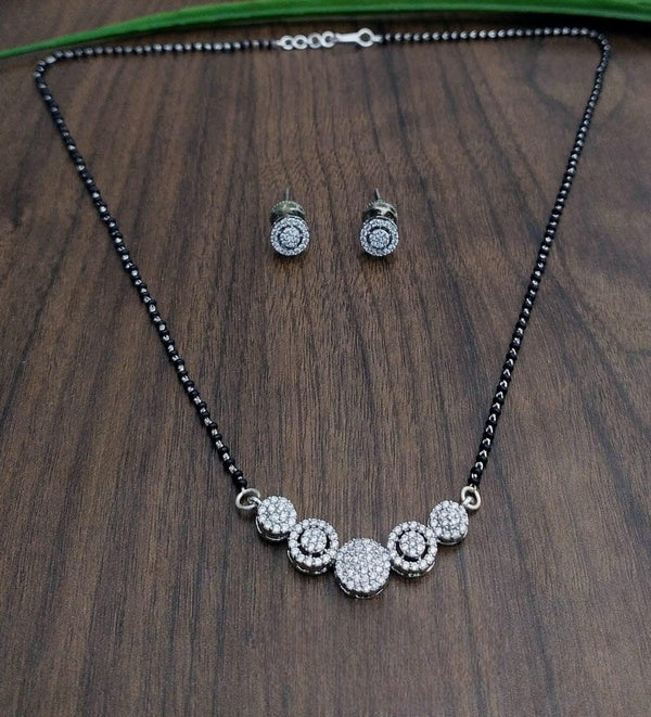 Brass Silver Plated Mangalsutra - Trendisia