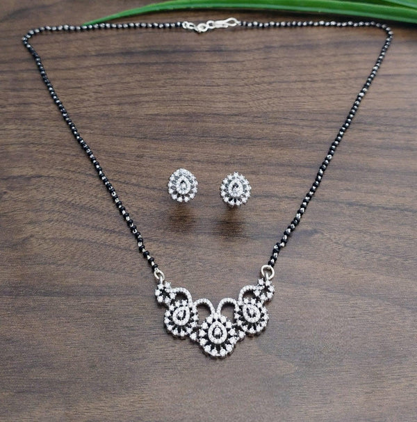 Brass Silver Plated Mangalsutra - Trendisia