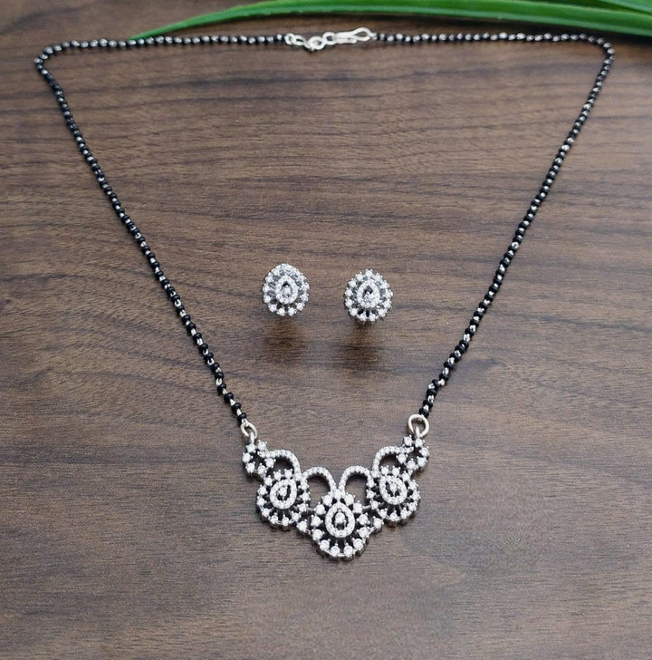 Brass Silver Plated Mangalsutra - Trendisia