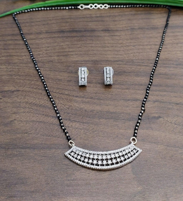 Brass Silver Plated Mangalsutra - Trendisia