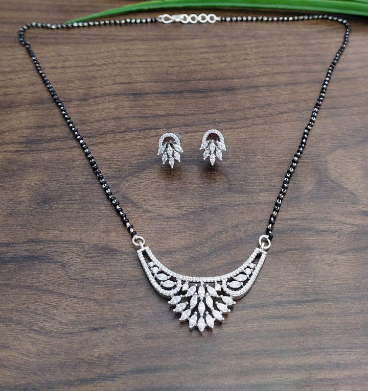 Brass Silver Plated Mangalsutra - Trendisia