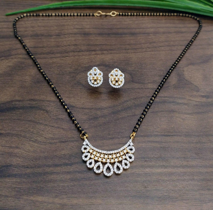 Brass Silver Plated Mangalsutra - Trendisia