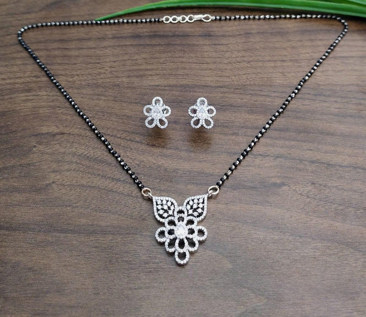 Brass Silver Plated Mangalsutra - Trendisia