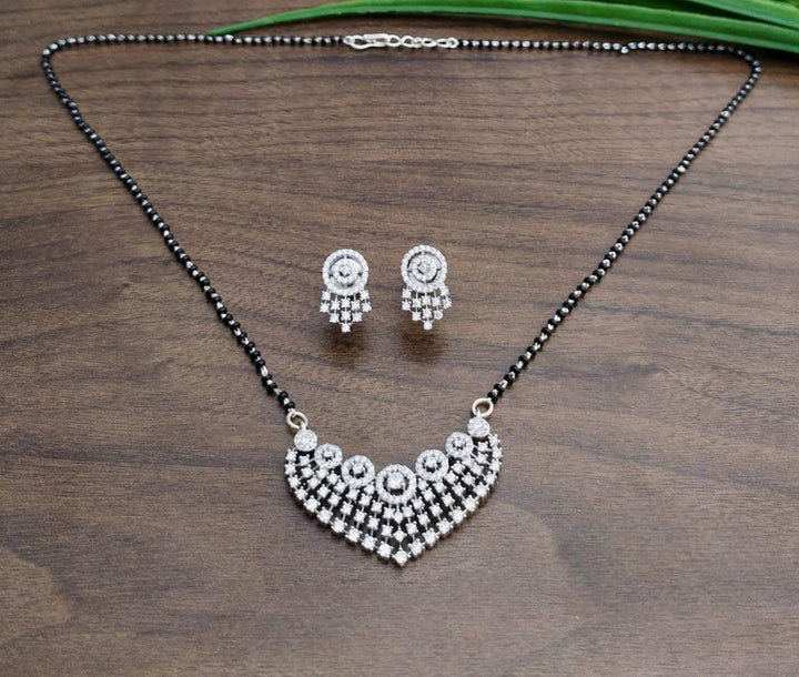 Brass Silver Plated Mangalsutra - Trendisia