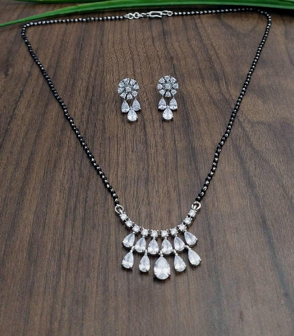 Brass Silver Plated Mangalsutra - Trendisia