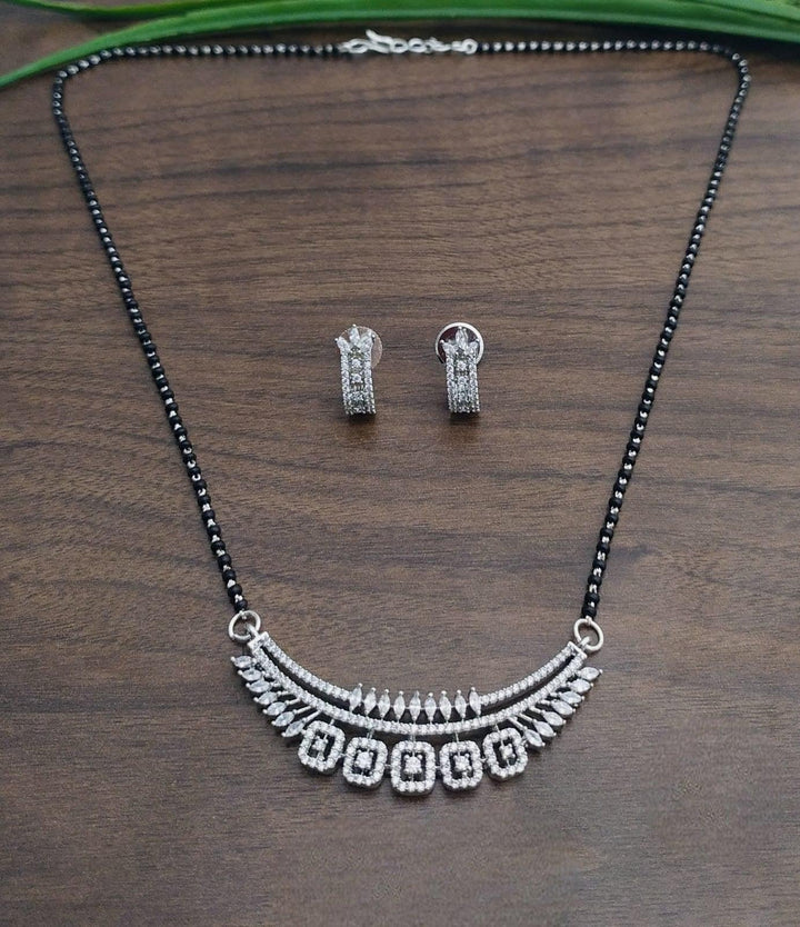 Brass Silver Plated Mangalsutra - Trendisia