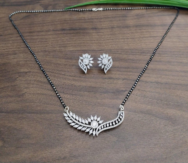 Brass Silver Plated Mangalsutra - Trendisia