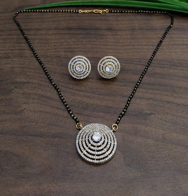 Brass Silver Plated Mangalsutra - Trendisia