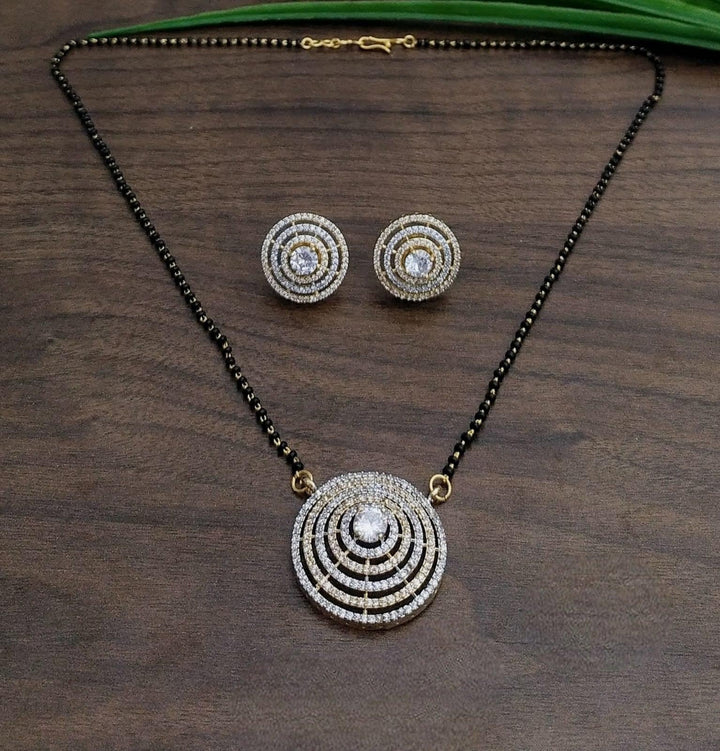 Brass Silver Plated Mangalsutra - Trendisia