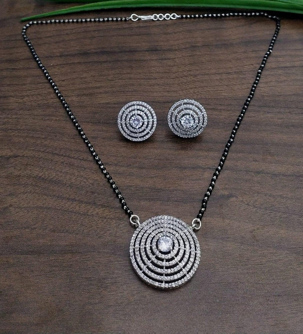 Brass Silver Plated Mangalsutra - Trendisia