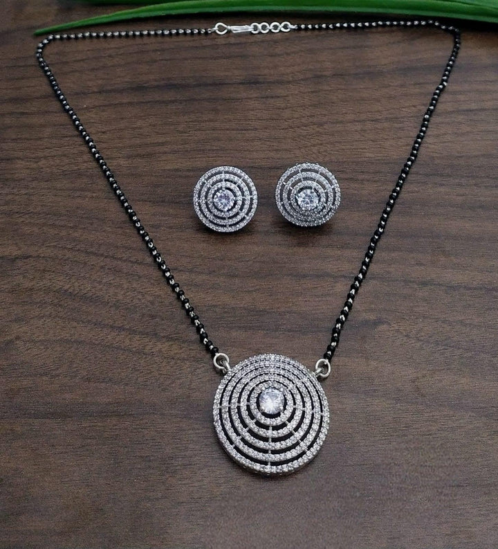 Brass Silver Plated Mangalsutra - Trendisia