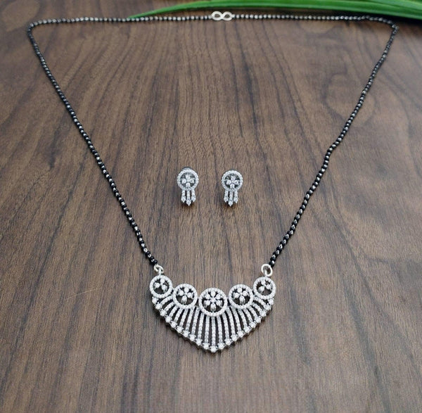 Brass Silver Plated Mangalsutra - Trendisia