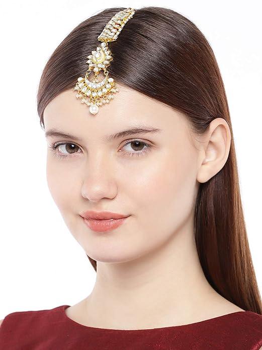 æAntique Ethnic Gold Maang Tika - Trendisia